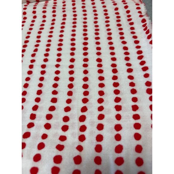 Red Polka Dot Flannel Fabric 13" X 36" For Sewing Crafts & DIY Projects - Picture 1 of 5